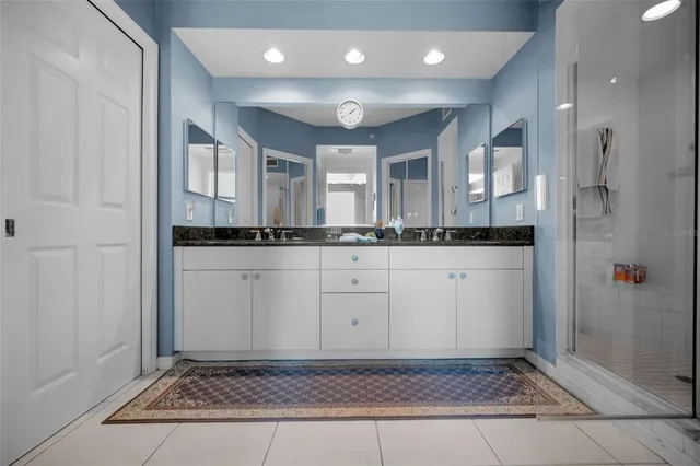 a view of a lake with outside space