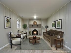 467 Sheffield Road Naperville, IL 60565 - Photo 8 of 19 a living room with furniture and a fireplace