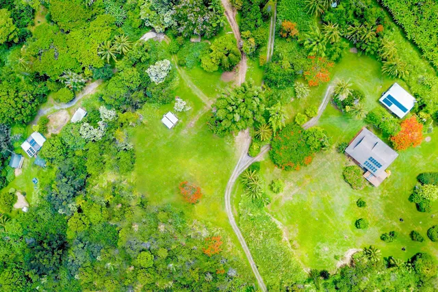 a front view of house with an outdoor space and garden