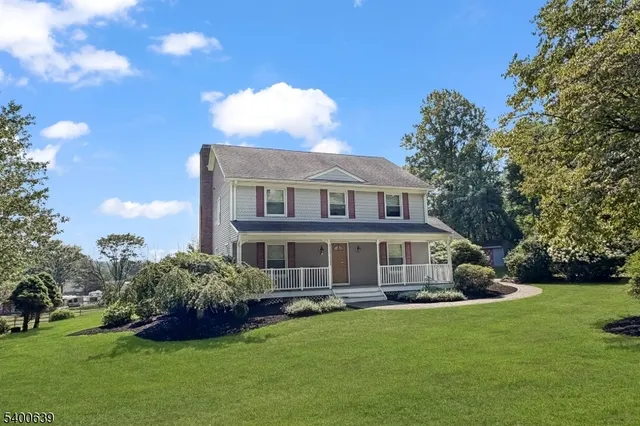 a house with swimming pool in front of it