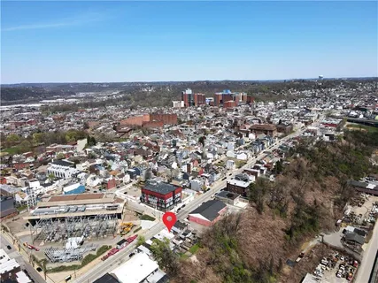 an aerial view of multiple house