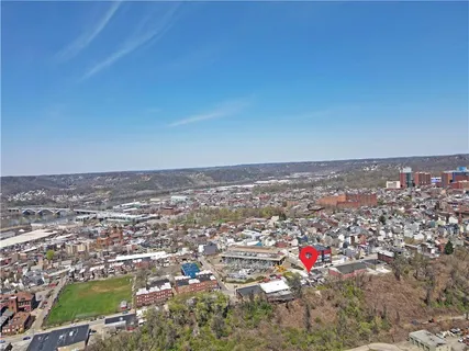 an aerial view of multiple house