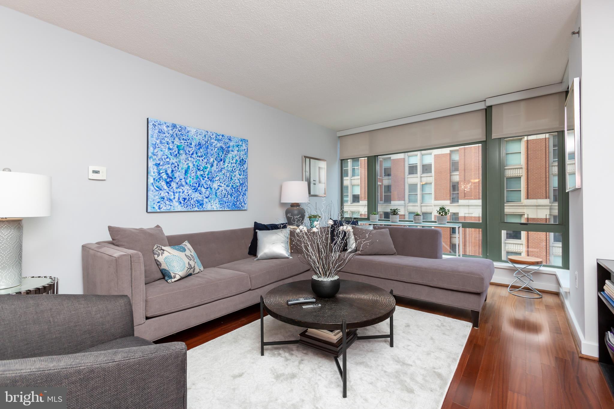1150 K Street Northwest, Unit 706 Washington, DC 20005 - Photo 2 of 15 Living Room / City Views