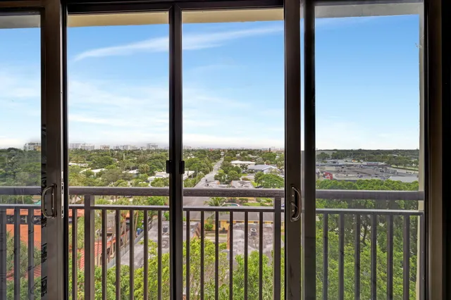 a view of a city from a window