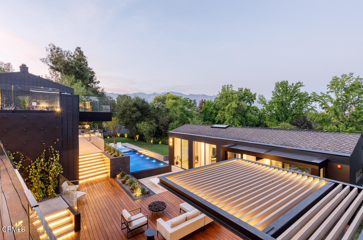 Undisclosed Address Pasadena, CA 91103 - Photo 62 of 74 a view of a patio with wooden floor