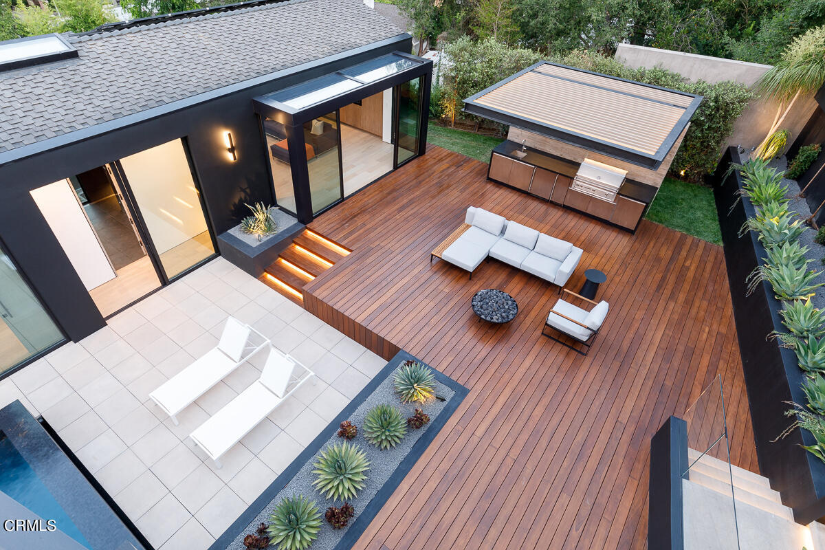 Undisclosed Address Pasadena, CA 91103 - Photo 67 of 74 a view of a patio with wooden floor