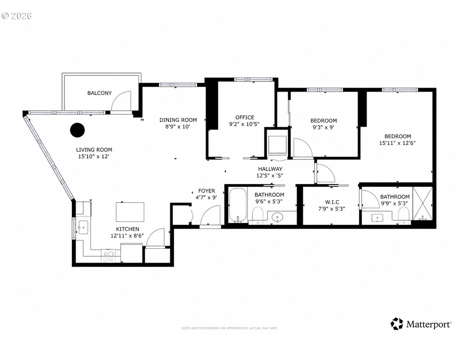 1500 Southwest 11th Avenue, Unit 401 Portland, OR 97201 - Photo 33 of 33 Floor Plan