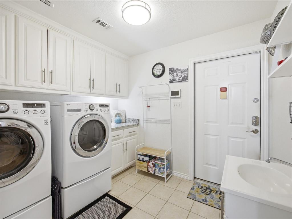 321 Niki Road Paradise, TX 76073 - Photo 34 of 40 a utility room with sink dryer and washer