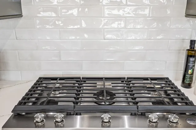 a close up of a stove