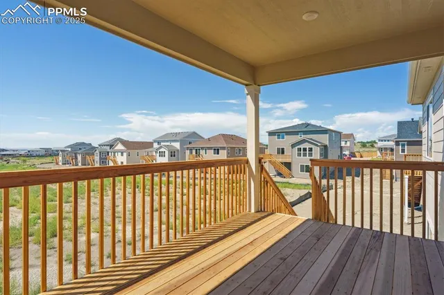 a view of city from a balcony