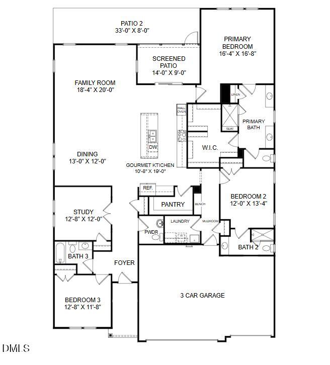 1137 Masters Place Way Durham, NC 27703 - Photo 44 of 44 Thorpe 167 Floorplan