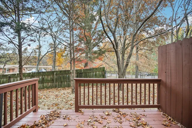 a view of a wooden roof deck