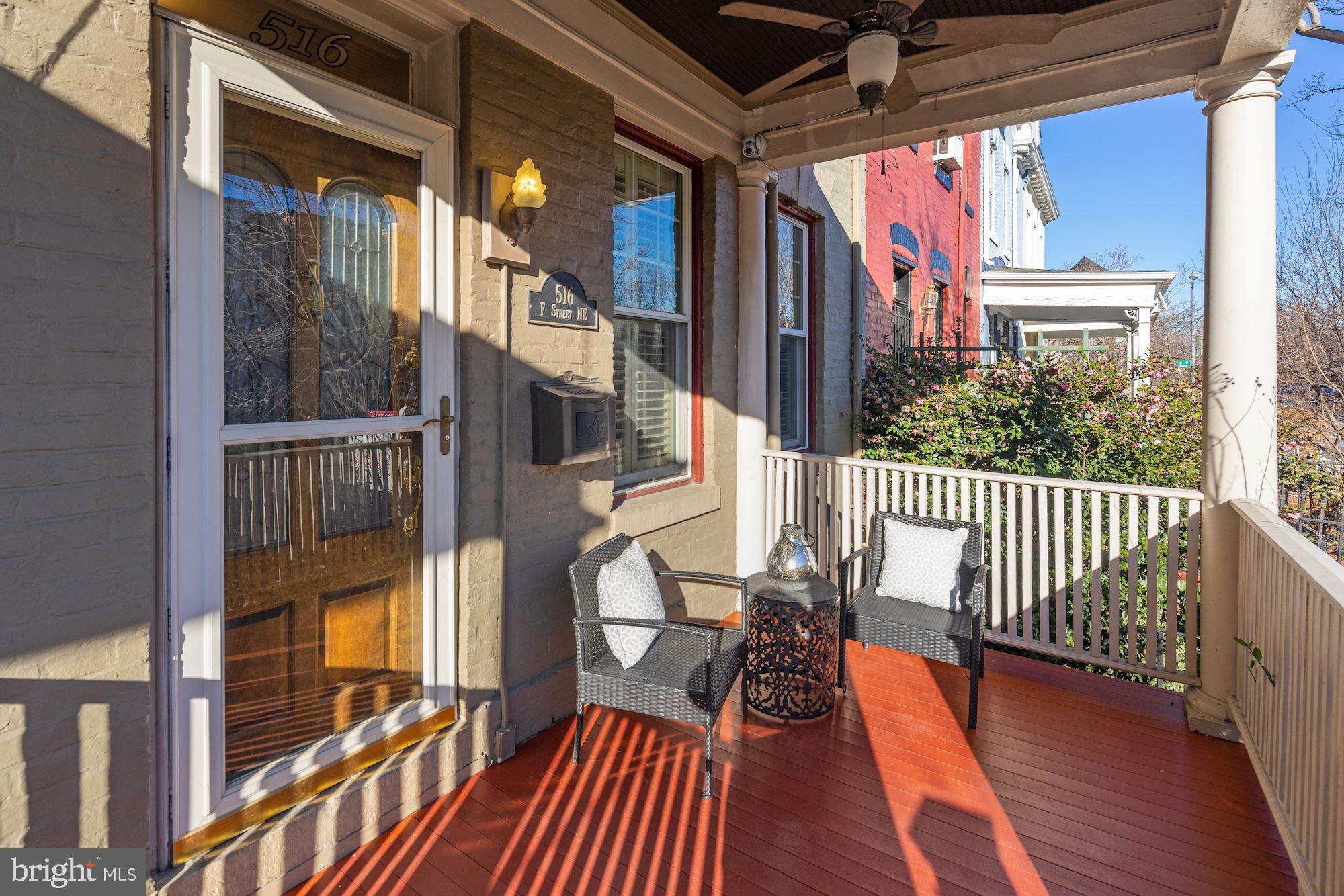Enjoy sunny days on your spacious front porch