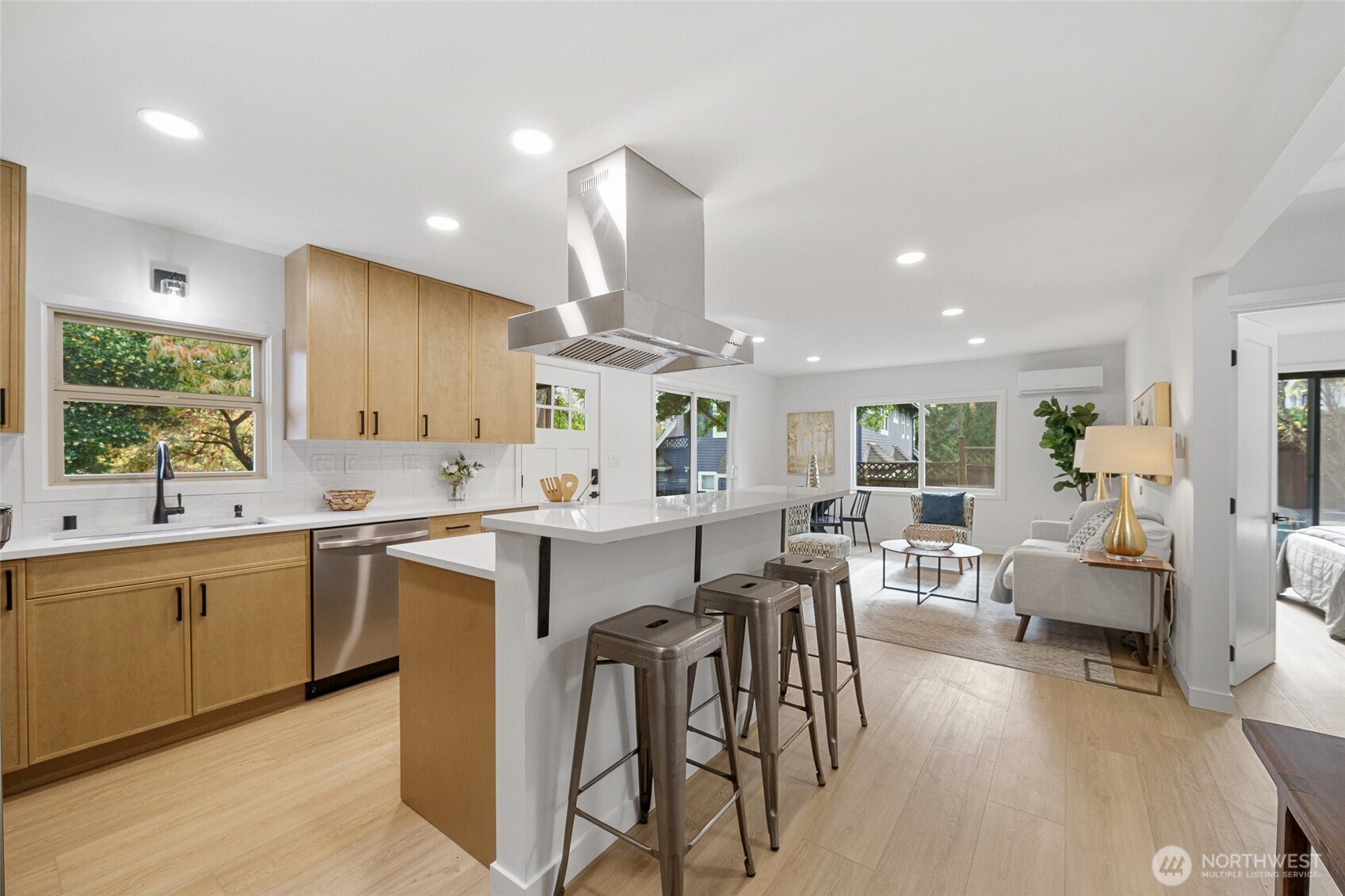 3503 Meadow Avenue North Renton, WA 98056 - Photo 14 of 29 a kitchen with lots of counter top space and dining table