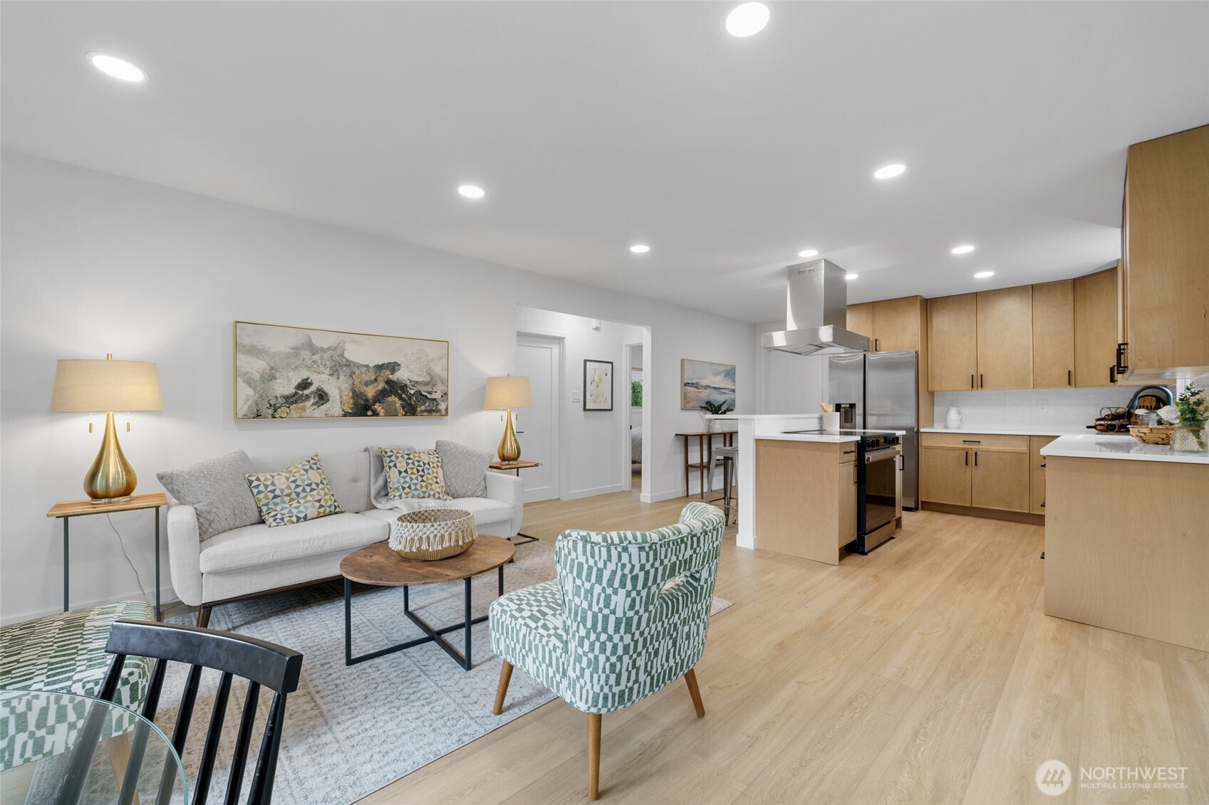 3503 Meadow Avenue North Renton, WA 98056 - Photo 10 of 29 a living room with furniture and kitchen view