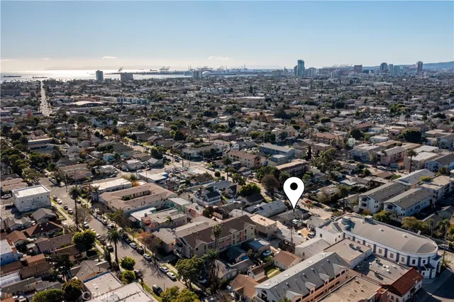 an aerial view of multiple house