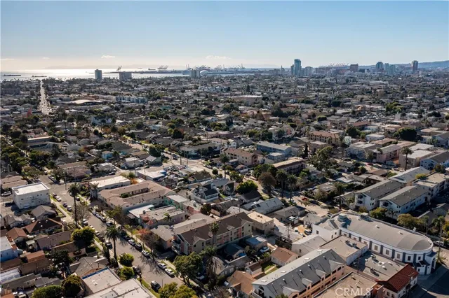 an aerial view of a city