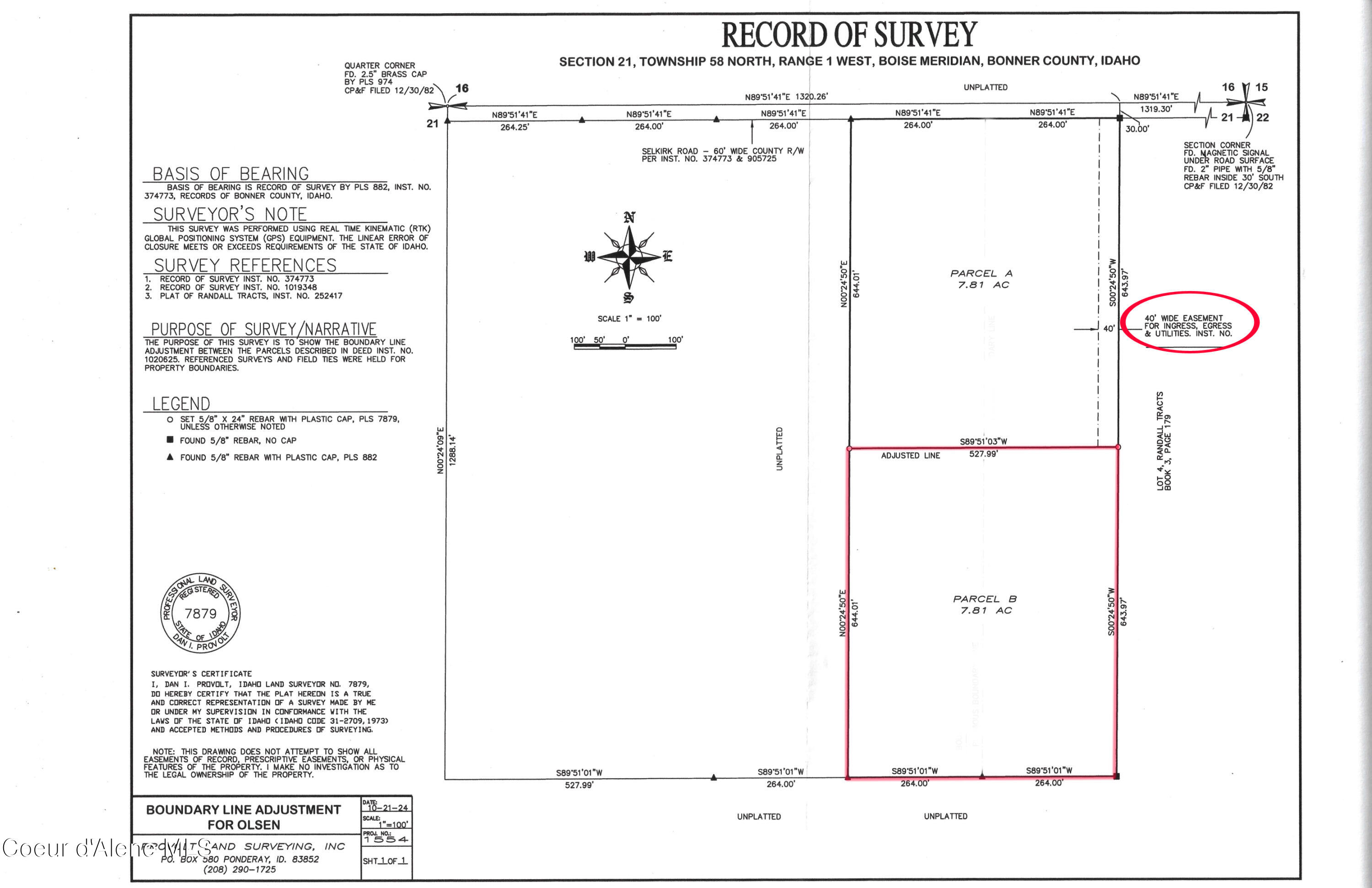 Nna Selkirk Road Sandpoint, ID 83864 - Photo 19 of 21 Close up Survey