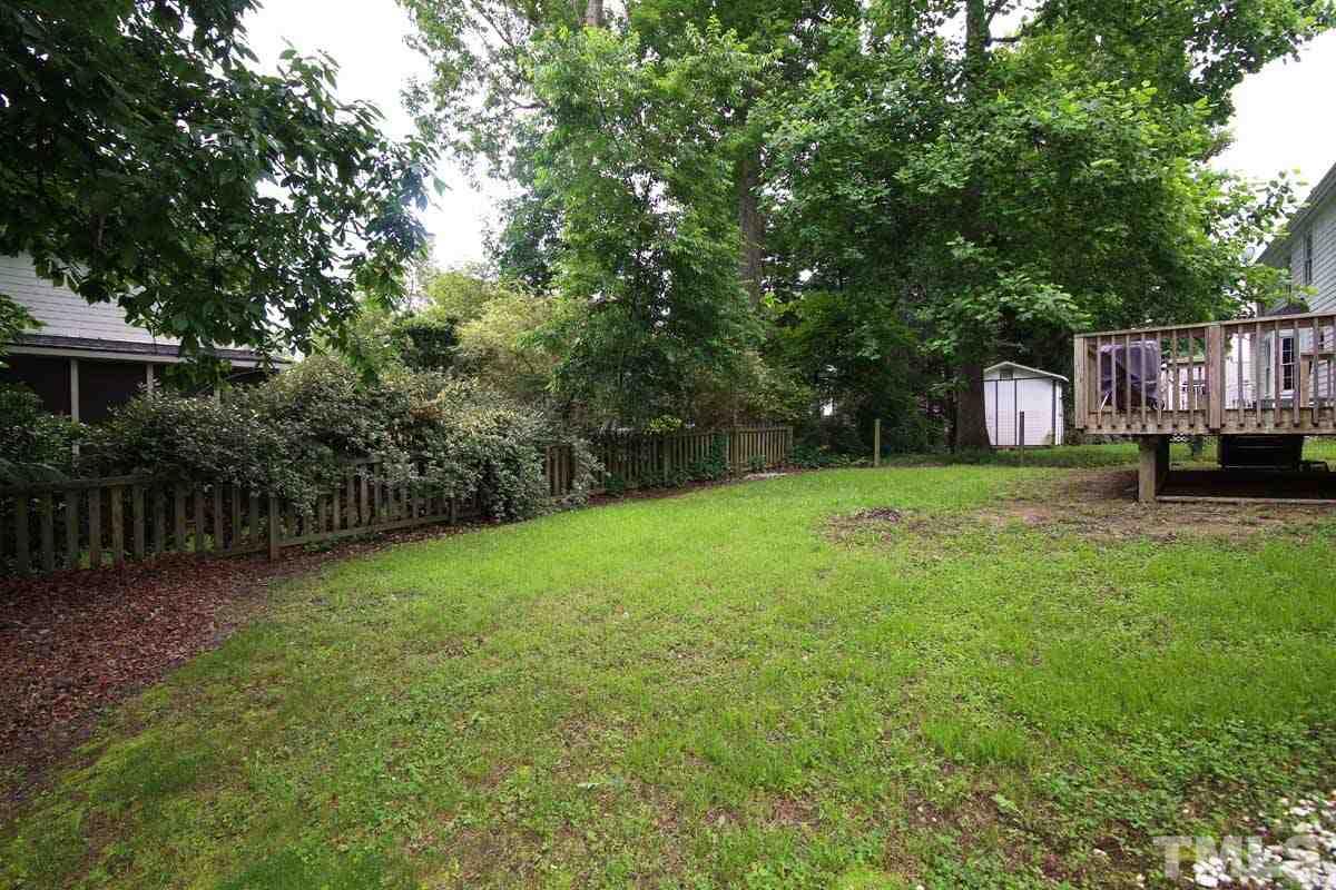 2416 Constitution Drive Raleigh, NC 27615 - Photo 24 of 25 a backyard of a house with lots of green space