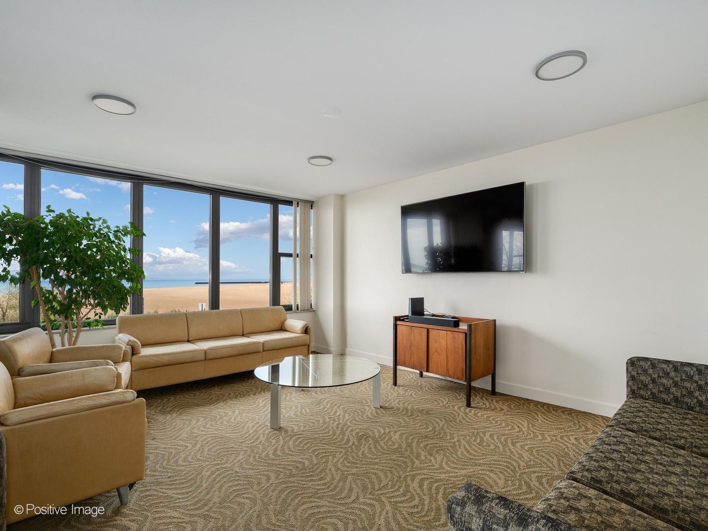 5801 North Sheridan Road, Unit 16B Chicago, IL 60660 - Photo 22 of 23 a living room with furniture and a flat screen tv