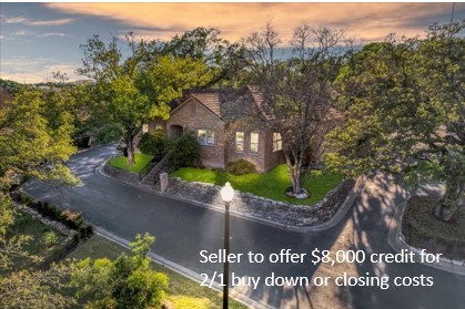 Seller to offer $8,000 credit at closing to be used for 2/1 buydown or closing costs.