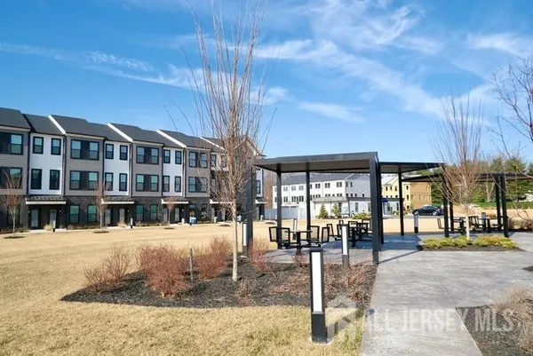 a front view of a building with street view