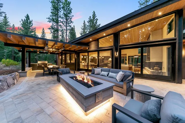 a outdoor living space with patio furniture and a potted plant