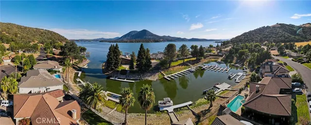 a view of a swimming pool with some plants and trees