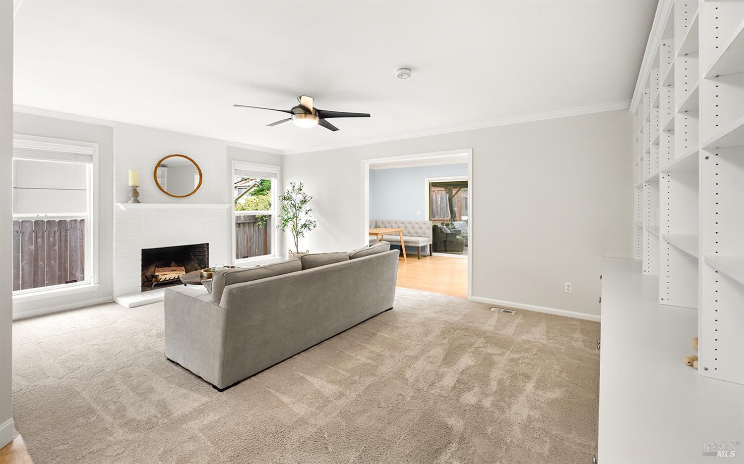 5313 Yerba Buena Road Santa Rosa, CA 95409 - Photo 5 of 34 The open-concept family room flows seamlessly into the dining area, creating an ideal space for everyday living and entertaining.