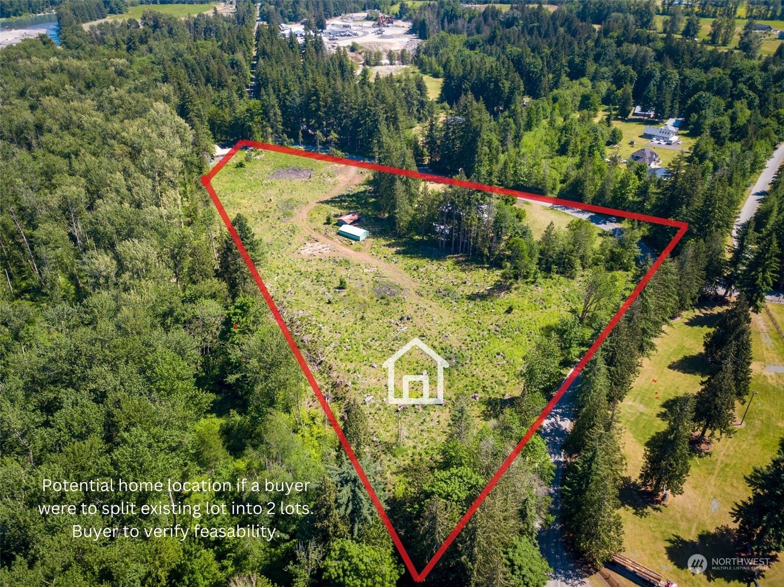 3326 Cedarville Road Bellingham, WA 98226 - Photo 39 of 40 an aerial view of a house with a yard