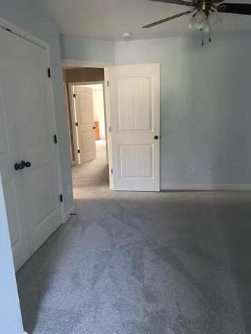 a view of a door with a sign on it