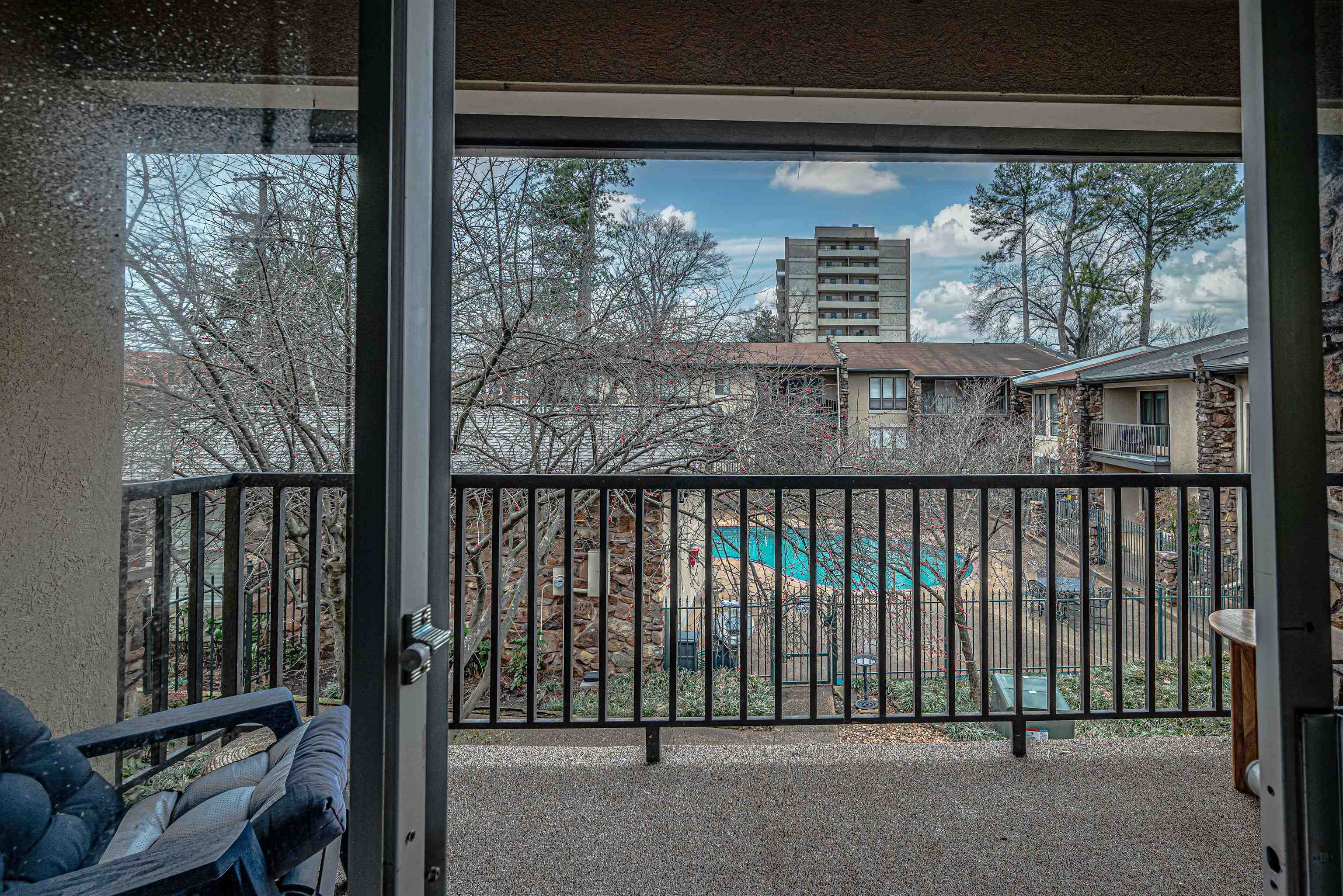 427 South Perkins Road, Unit 4272 Memphis, TN 38117 - Photo 24 of 29 a view of a balcony with a floor to ceiling window