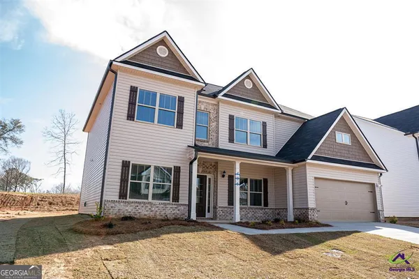 a front view of a house