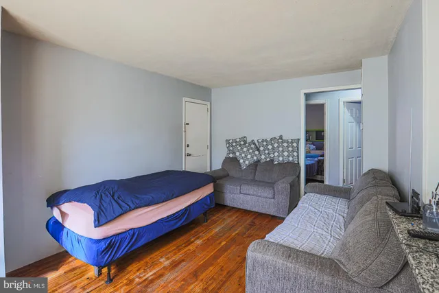 a living room with furniture and a couch