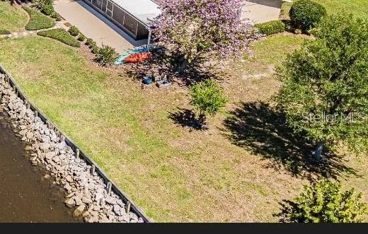 a view of swimming pool from a balcony