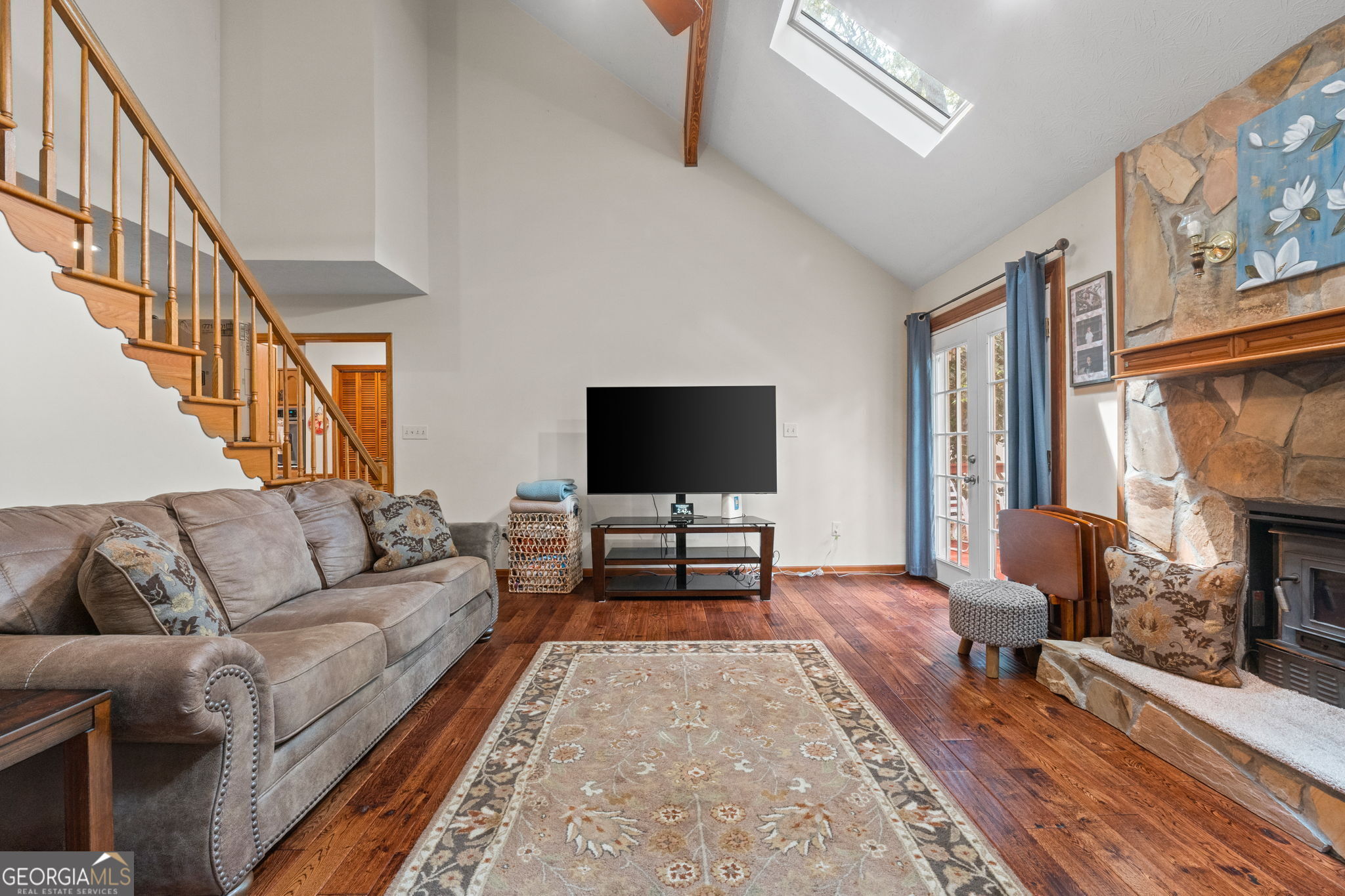 110 The Farm Road McDonough, GA 30252 - Photo 7 of 32 a living room with fireplace furniture and a flat screen tv
