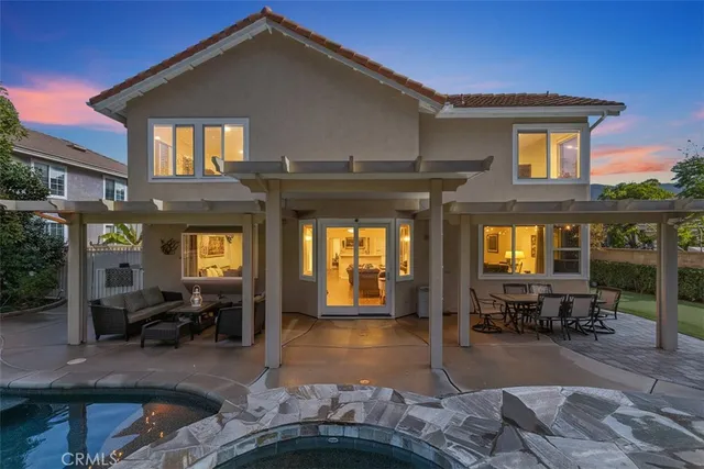a living room with a large window