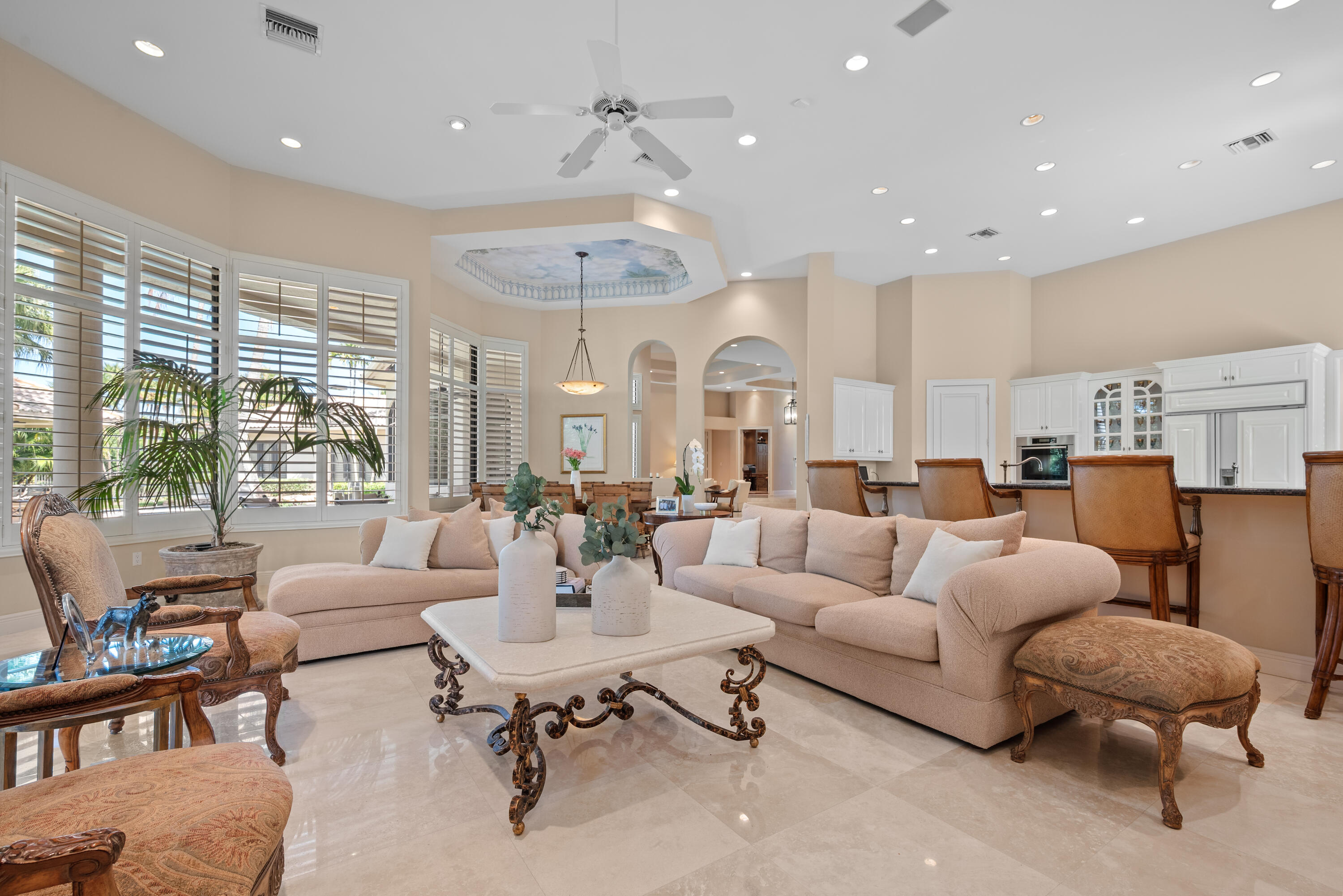 18800 Long Lake Drive Boca Raton, FL 33496 - Photo 22 of 60 a living room with furniture kitchen view and large windows