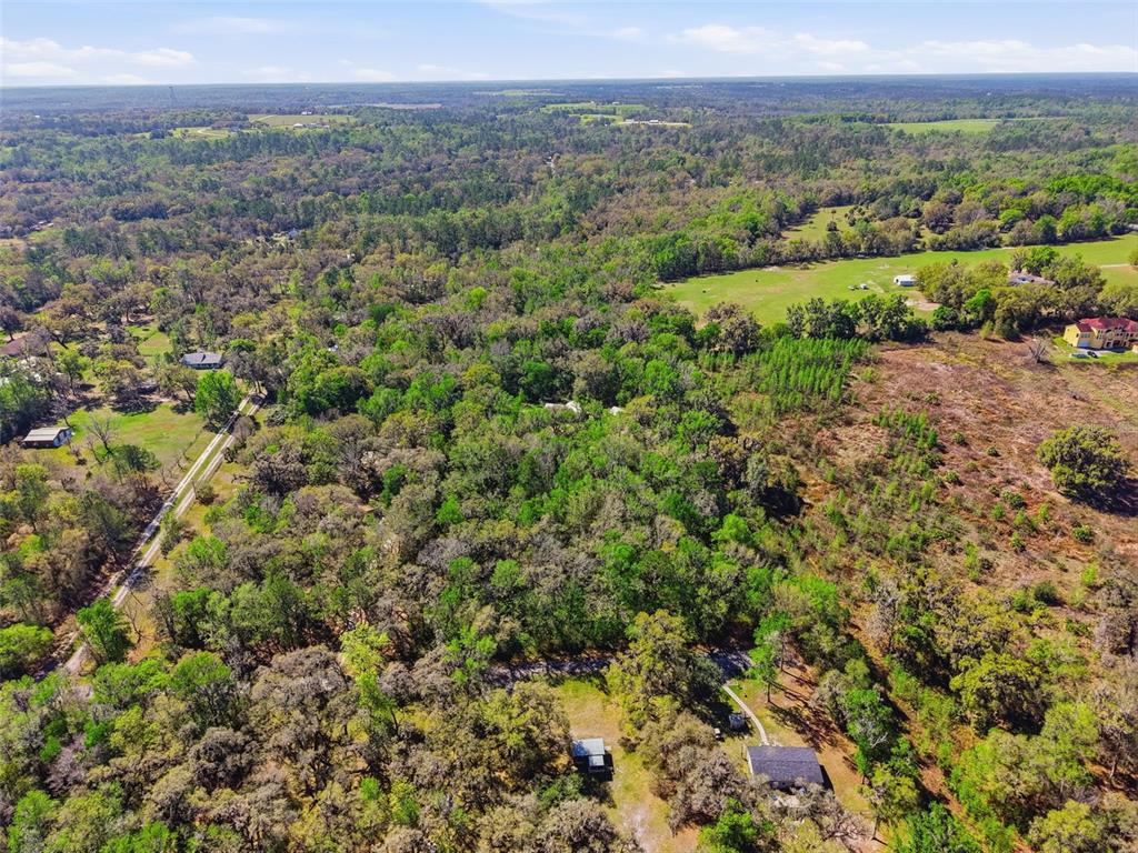 24350 Lanark Road Brooksville, FL 34601 - Photo 54 of 56 an aerial view of a houses with a yard and lake view