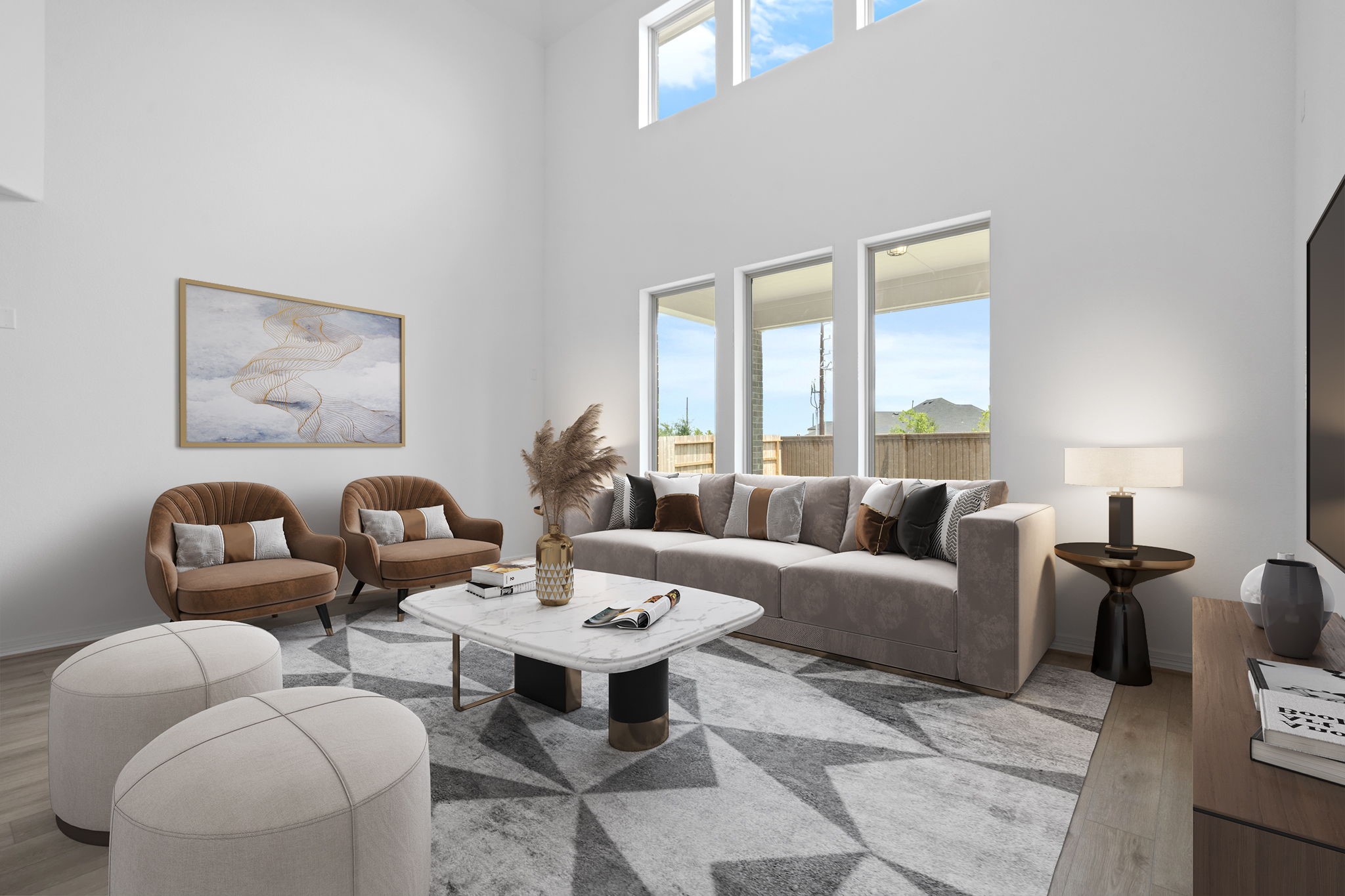 7826 Jasper Meadows Way Angleton, TX 77515 - Photo 6 of 34 a living room with furniture and a large window