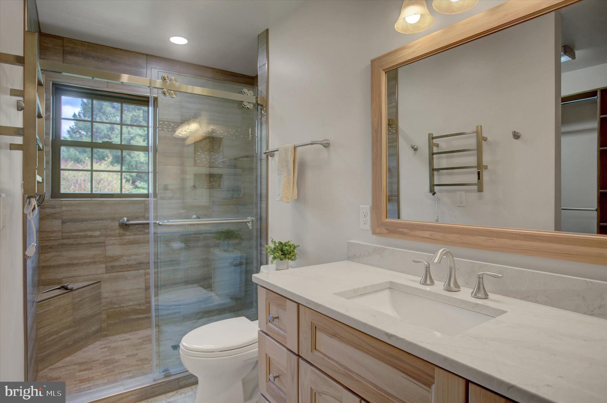 8001 Mapleville Road Boonsboro, MD 21713 - Photo 53 of 83 Standing Tiled shower w/ updated vanity