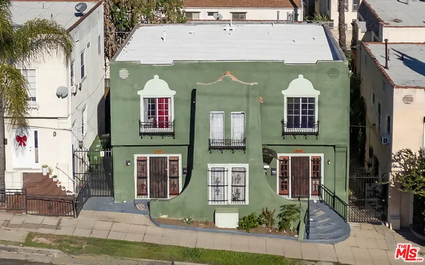 a aerial view of a house