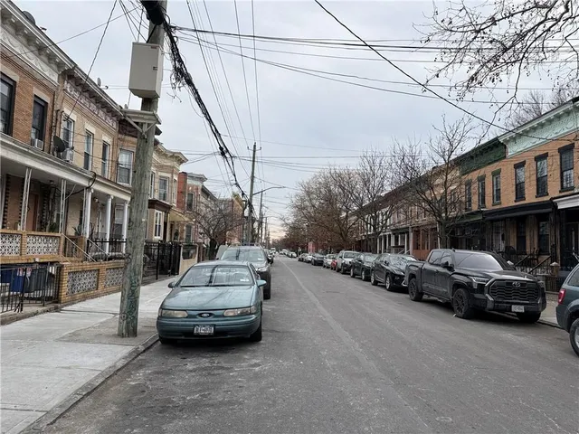 a car parked on the side of a street