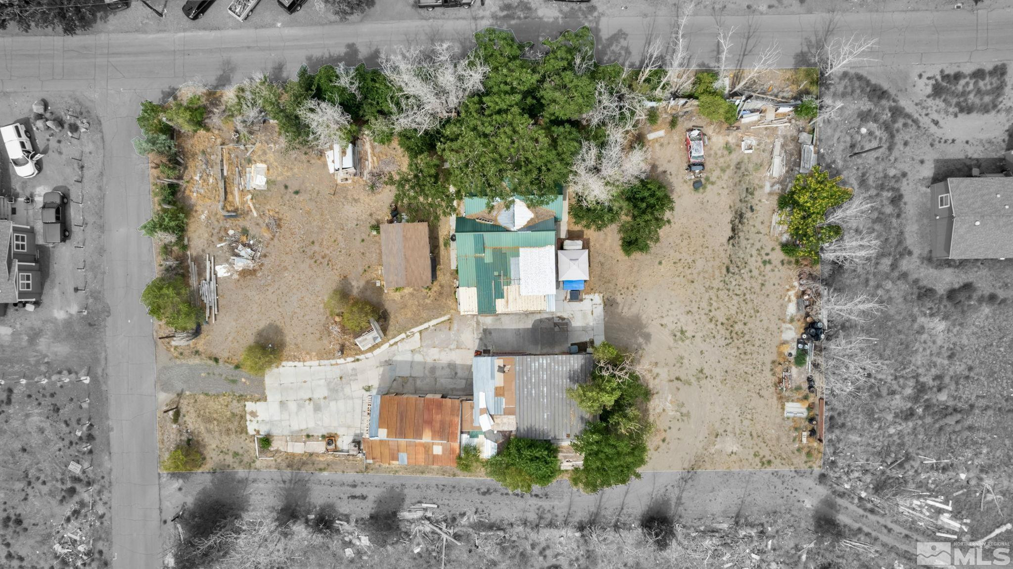 200 Reservation Road Wadsworth, NV 89442 - Photo 29 of 30 a aerial view of a house with a yard and large trees