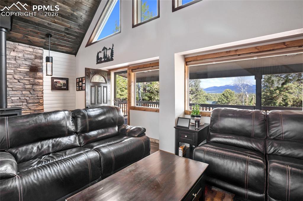 45 Barr Lake Circle Divide, CO 80814 - Photo 10 of 40 a living room with furniture and a large window