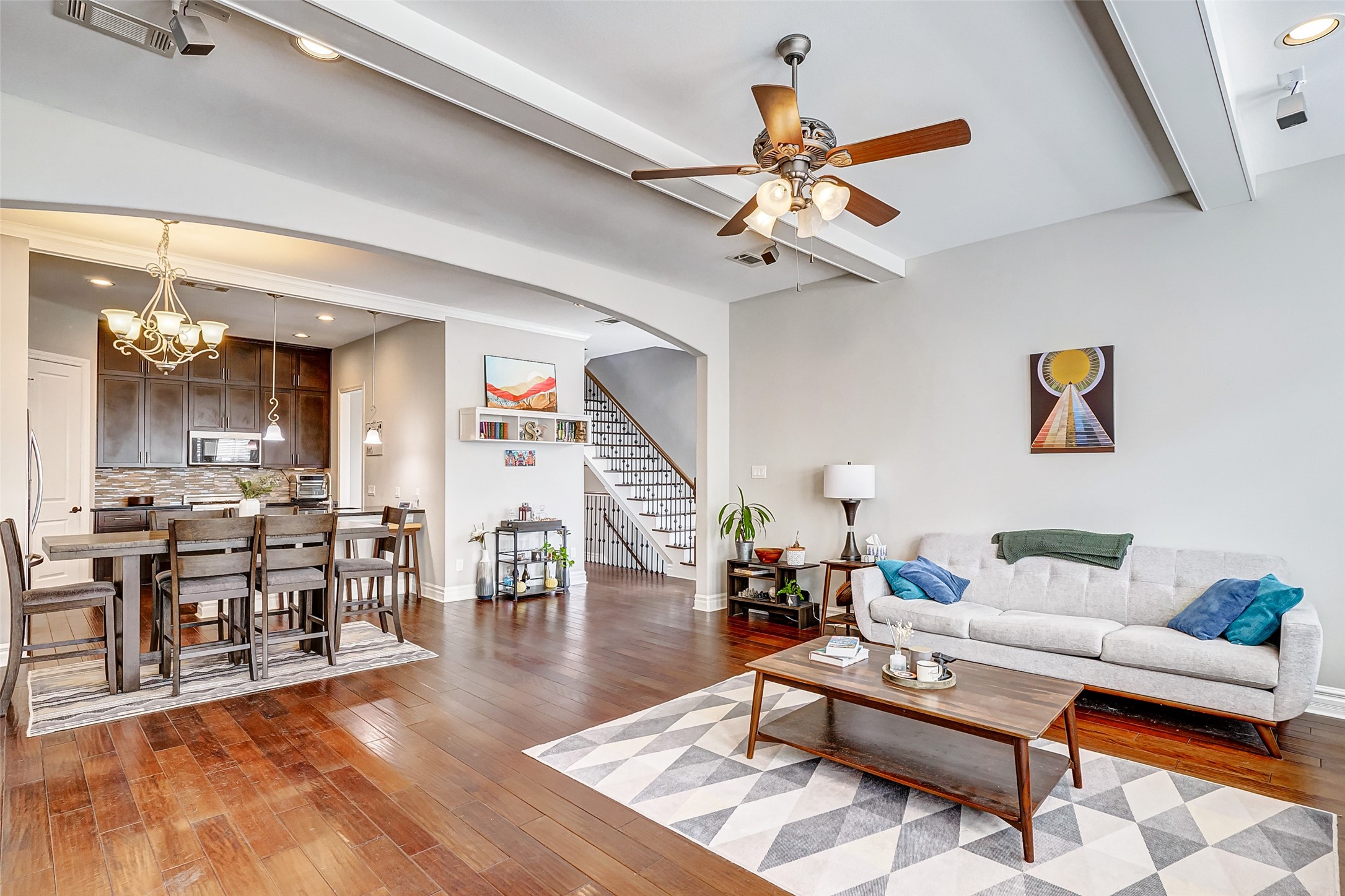 1237 West 24th Street Houston, TX 77008 - Photo 1 of 35 a living room with furniture and wooden floor