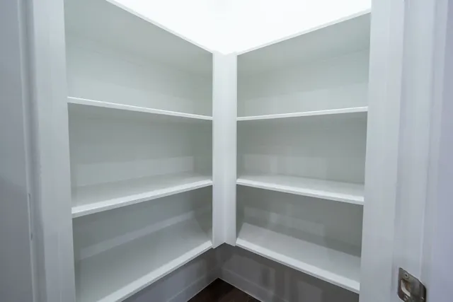 a close view of closet