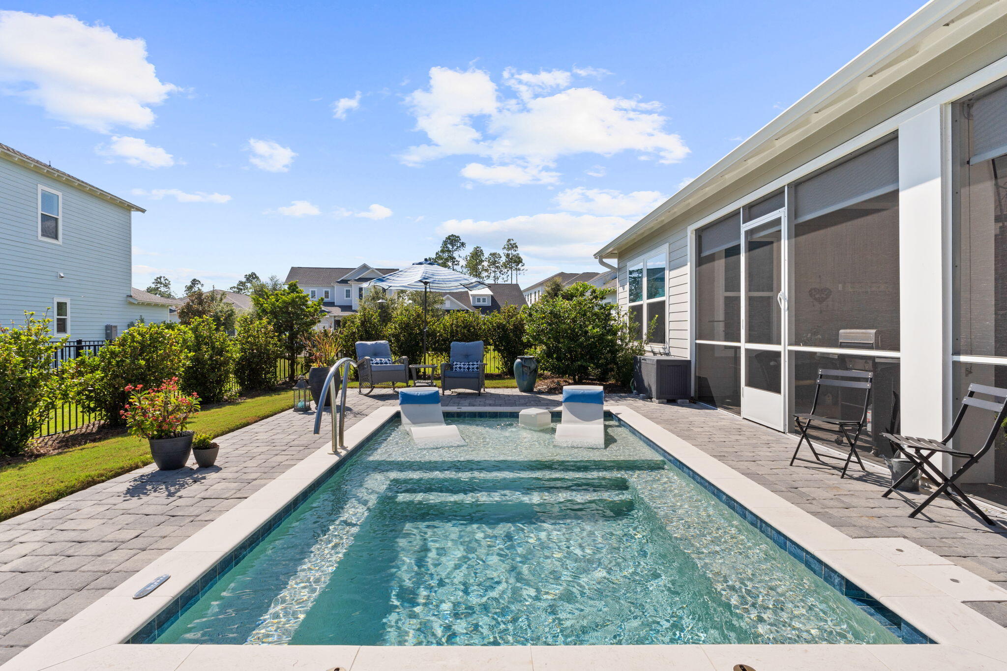 121 West Lafayette Rd Inlet Beach Inlet Beach, FL 32461 - Photo 33 of 41 a view of a house with backyard sitting area and garden
