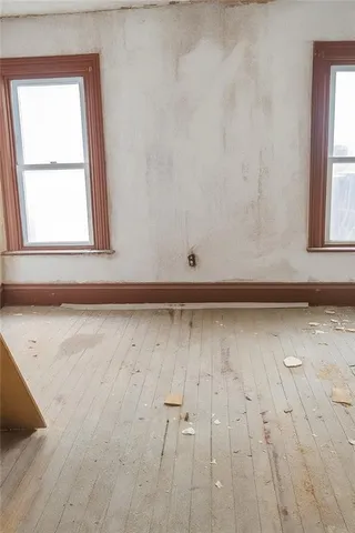 a kitchen with a stove and a microwave