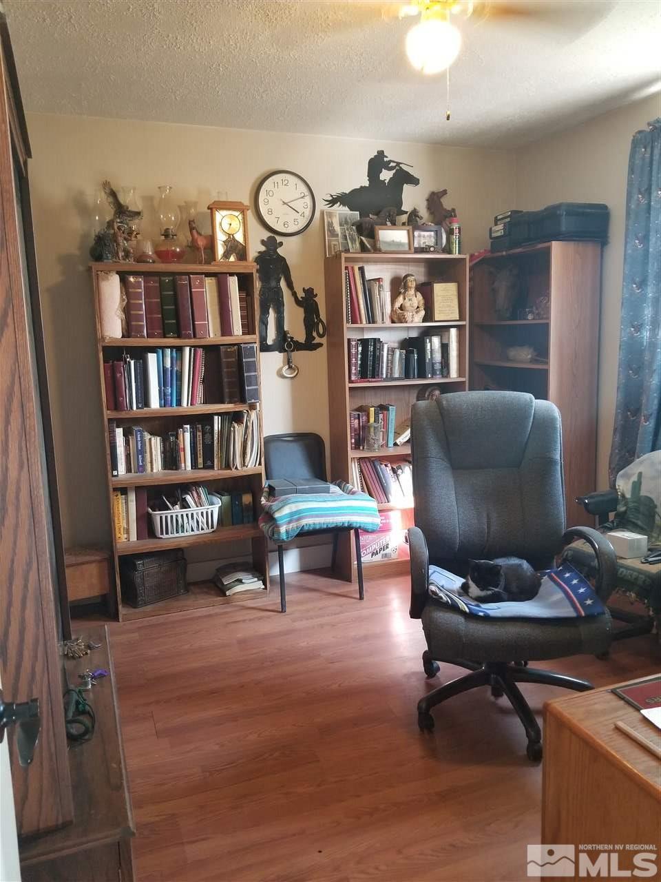 2555 Soda Lake Road Fallon, NV 89406 - Photo 32 of 40 a living room with furniture a rug and a book shelf